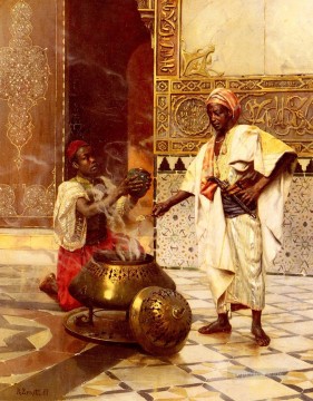 アルハンブラ宮殿にて アラビアの画家 ルドルフ・エルンスト Oil Paintings